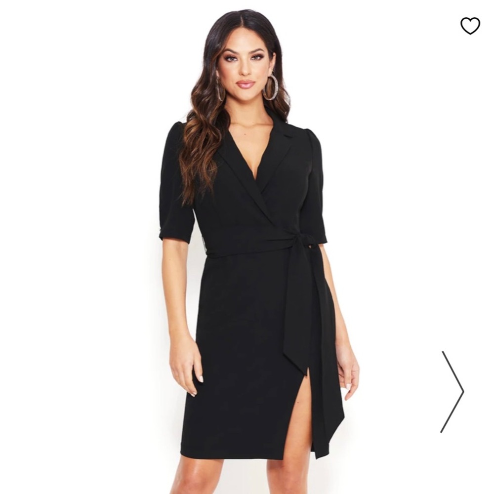 BEBE SLIT MIDI DRESS